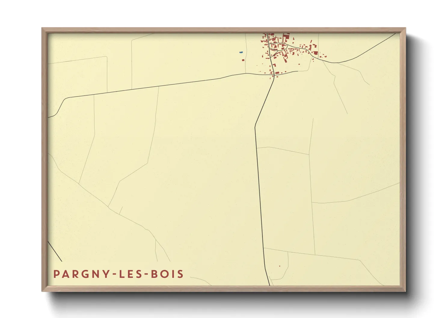 Une affiche de carte sur Pargny-les-Bois