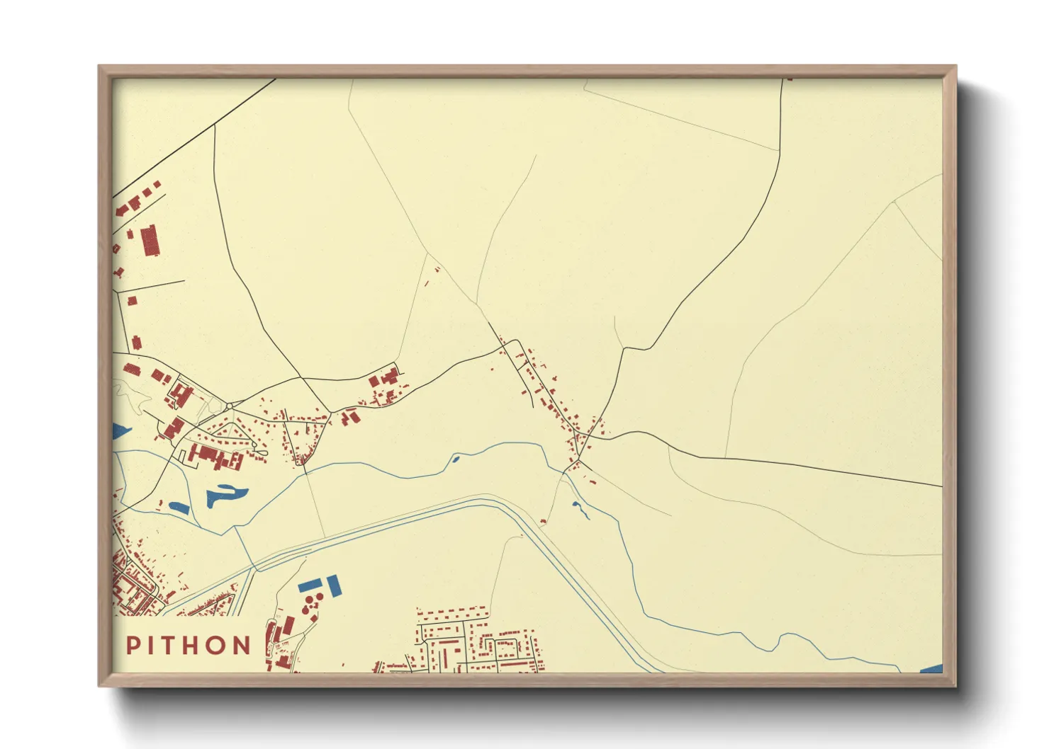 Une affiche de carte sur Pithon