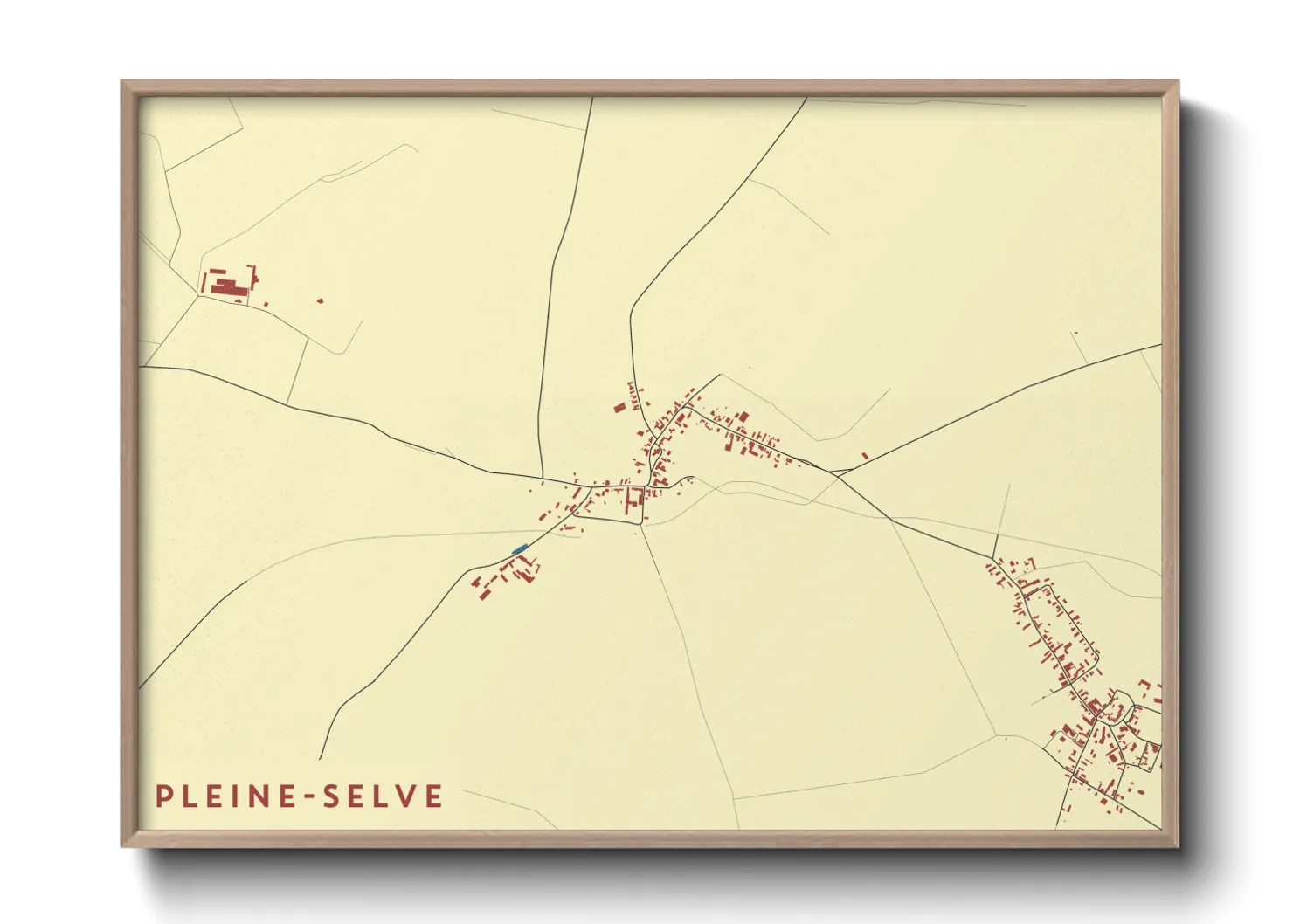 Une affiche de carte sur Pleine-Selve