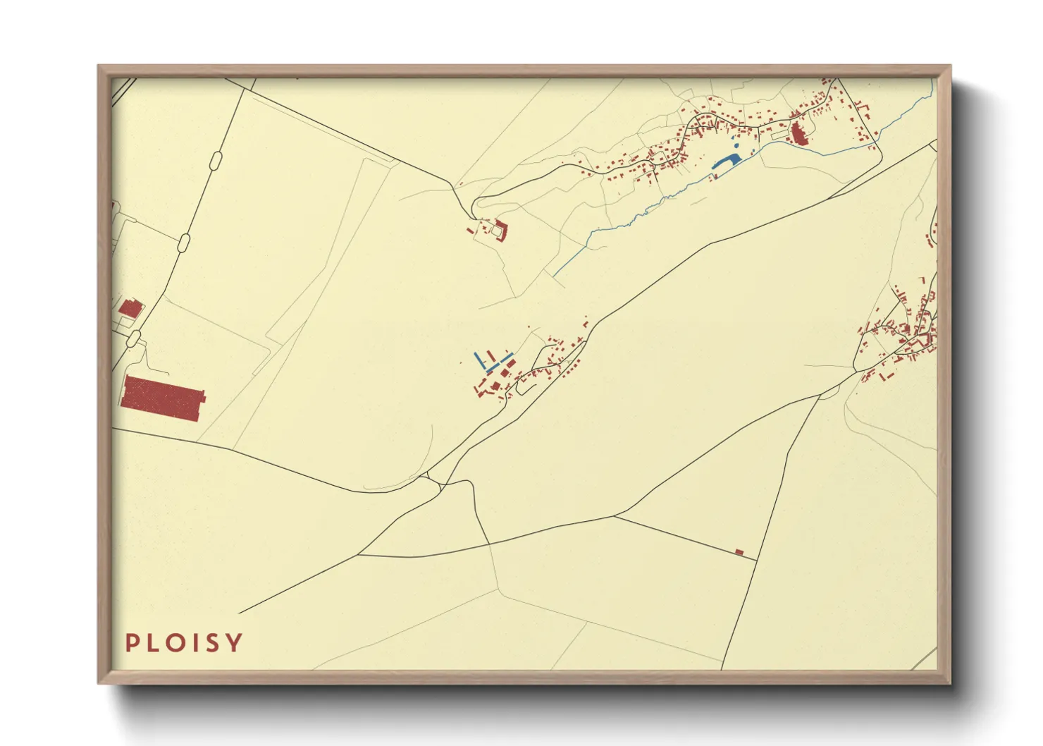 Une affiche de carte sur Ploisy