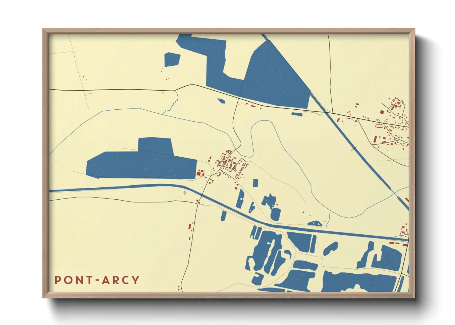 Une affiche de carte sur Pont-Arcy