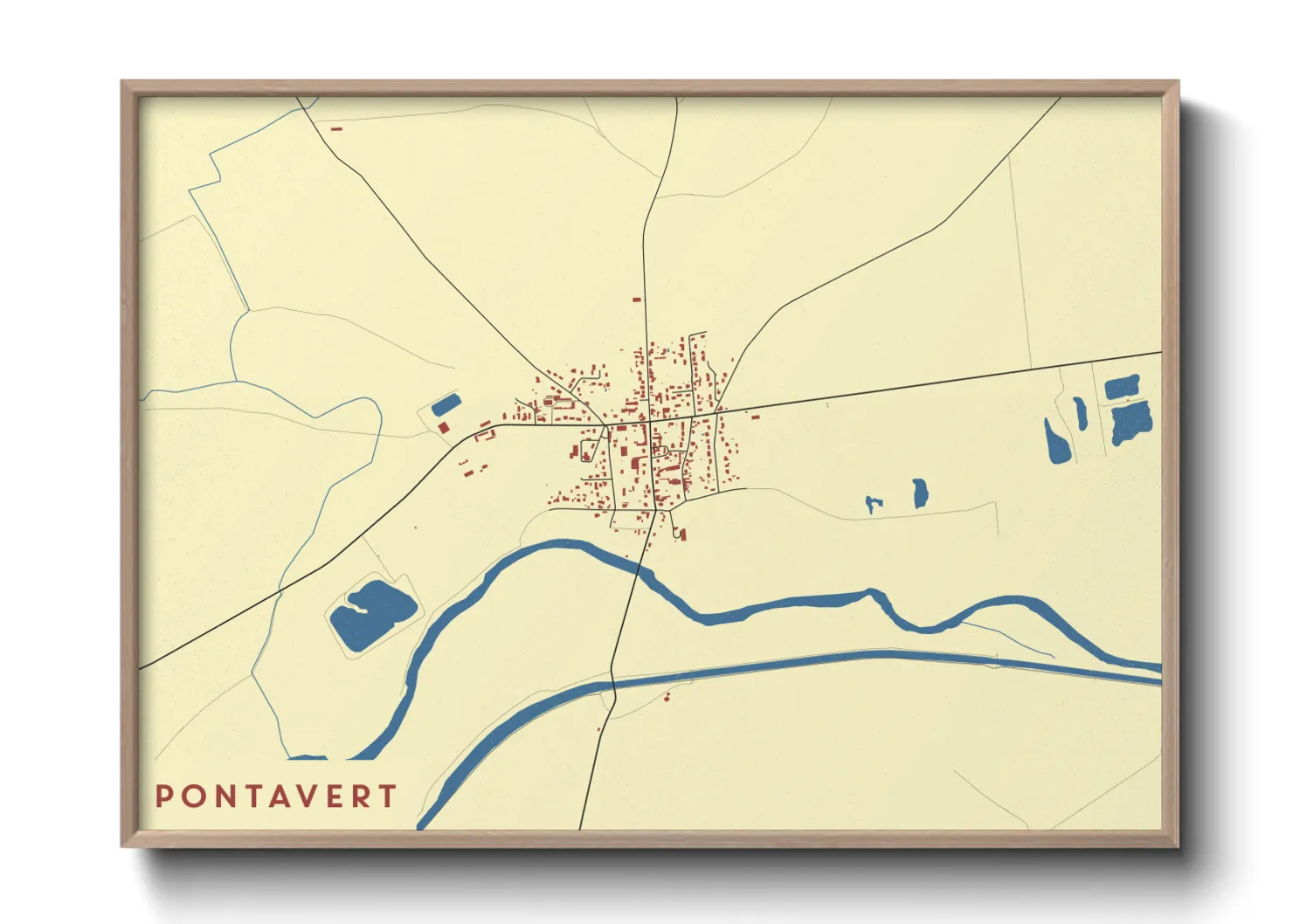 Une affiche de carte sur Pontavert