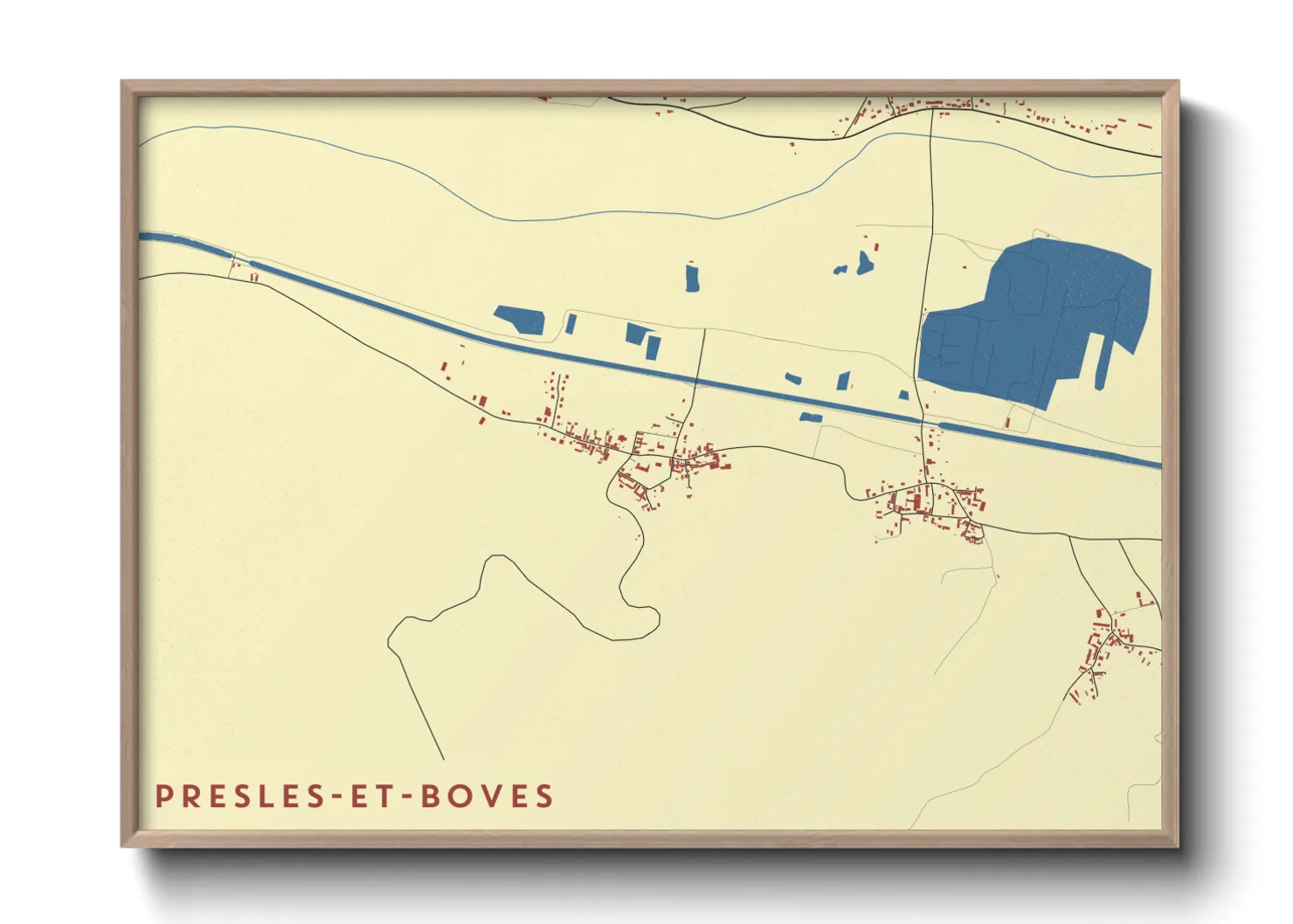 Une affiche de carte sur Presles-et-Boves