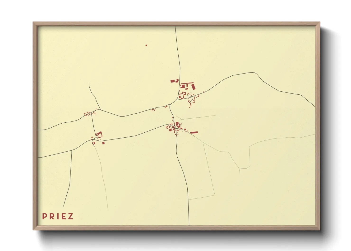 Une affiche de carte sur Priez