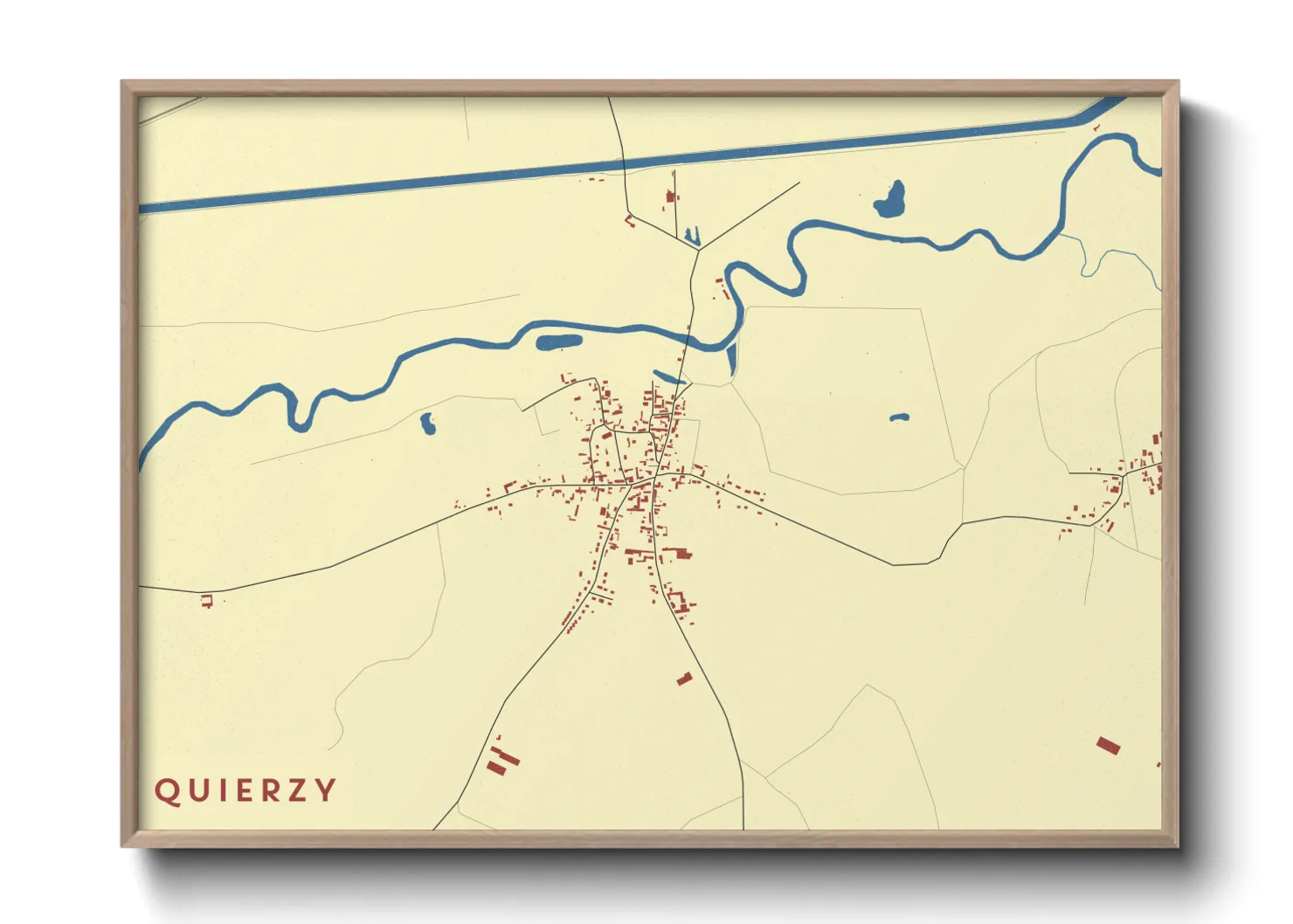 Une affiche de carte sur Quierzy