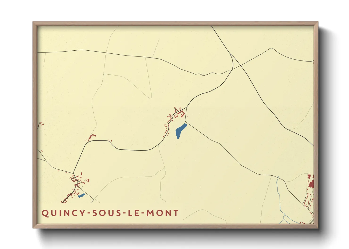 Une affiche de carte sur Quincy-sous-le-Mont