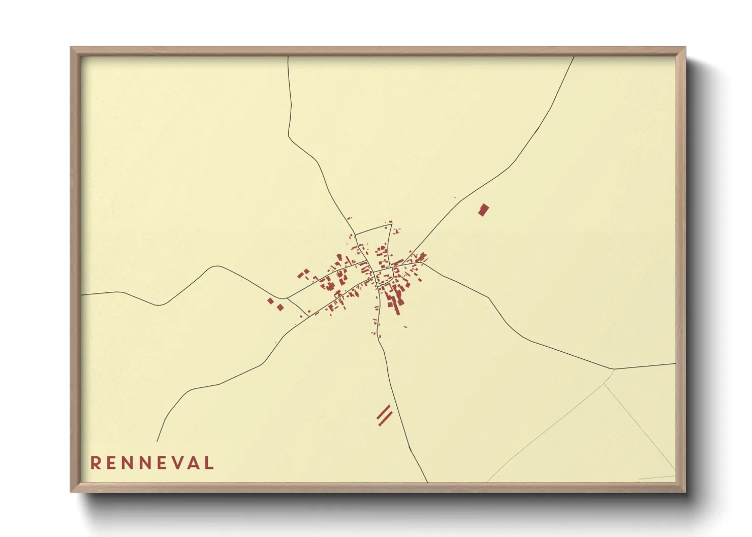 Une affiche de carte sur Renneval