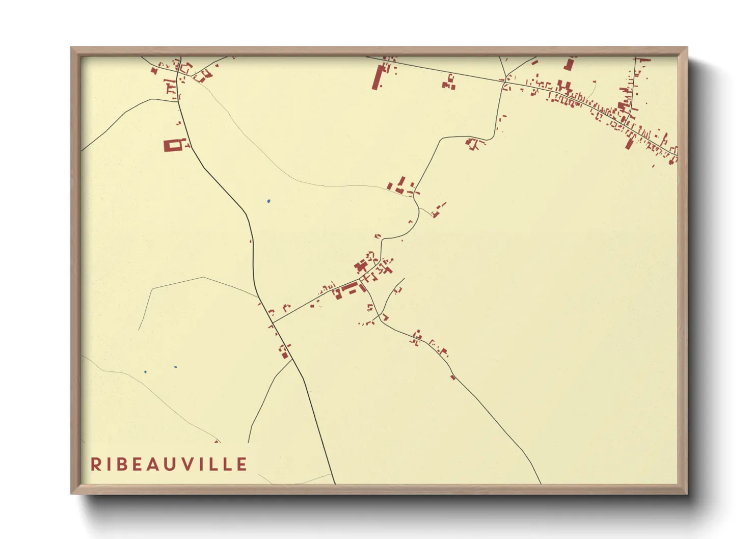 Une affiche de carte sur Ribeauville