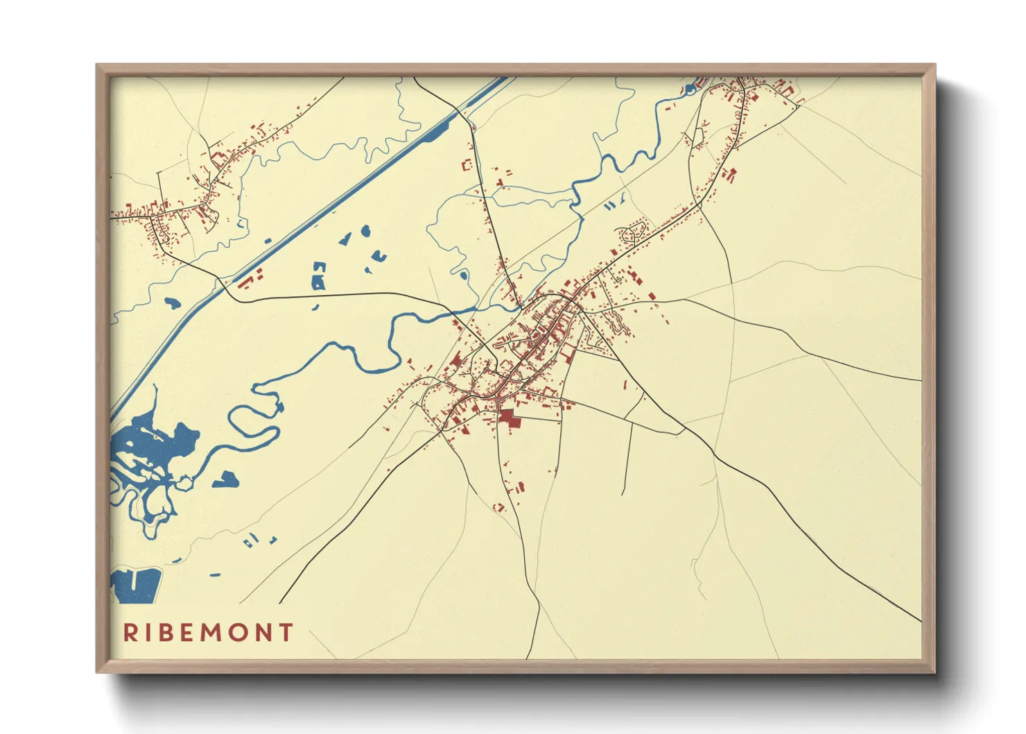 Une affiche de carte sur Ribemont