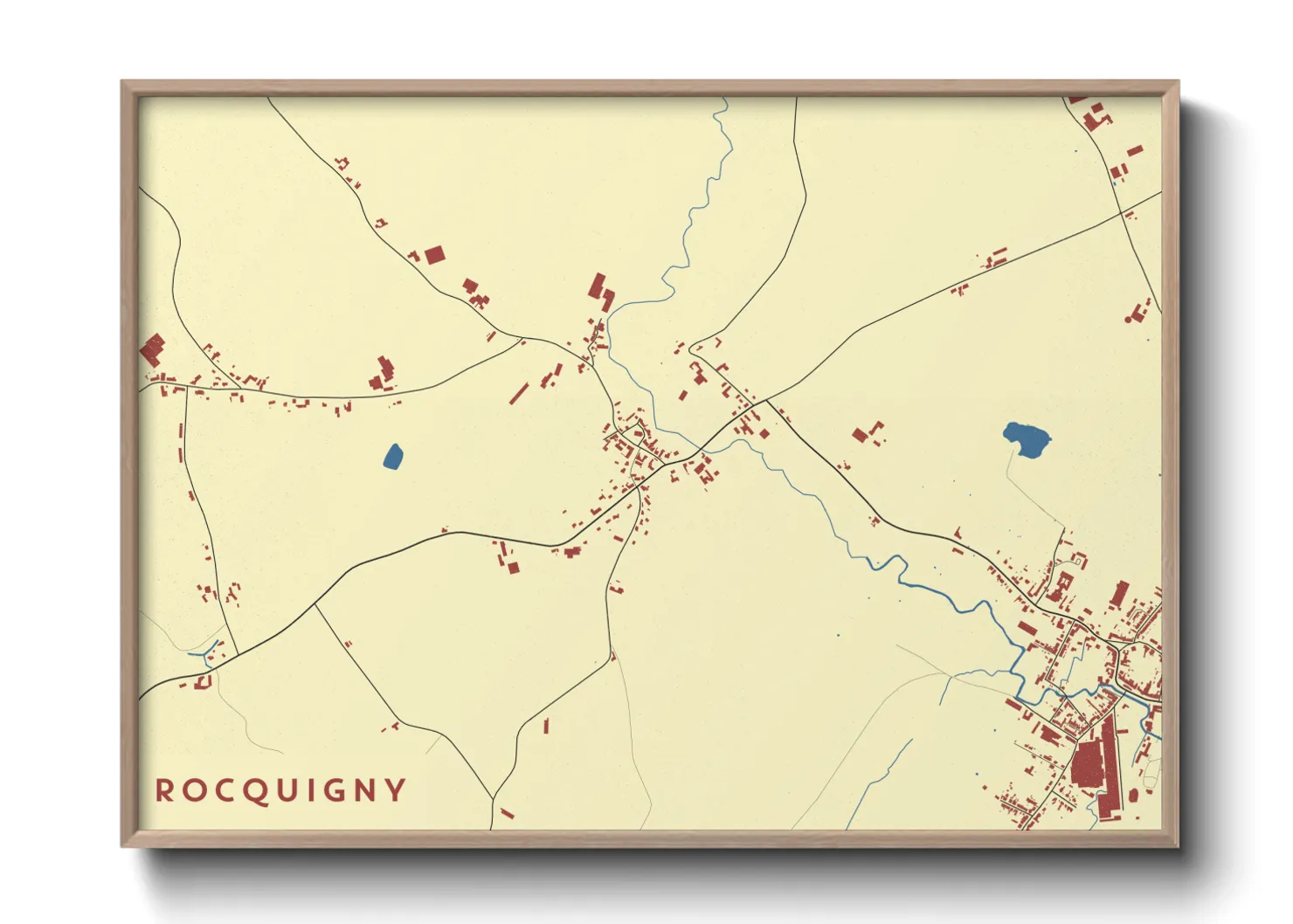 Une affiche de carte sur Rocquigny
