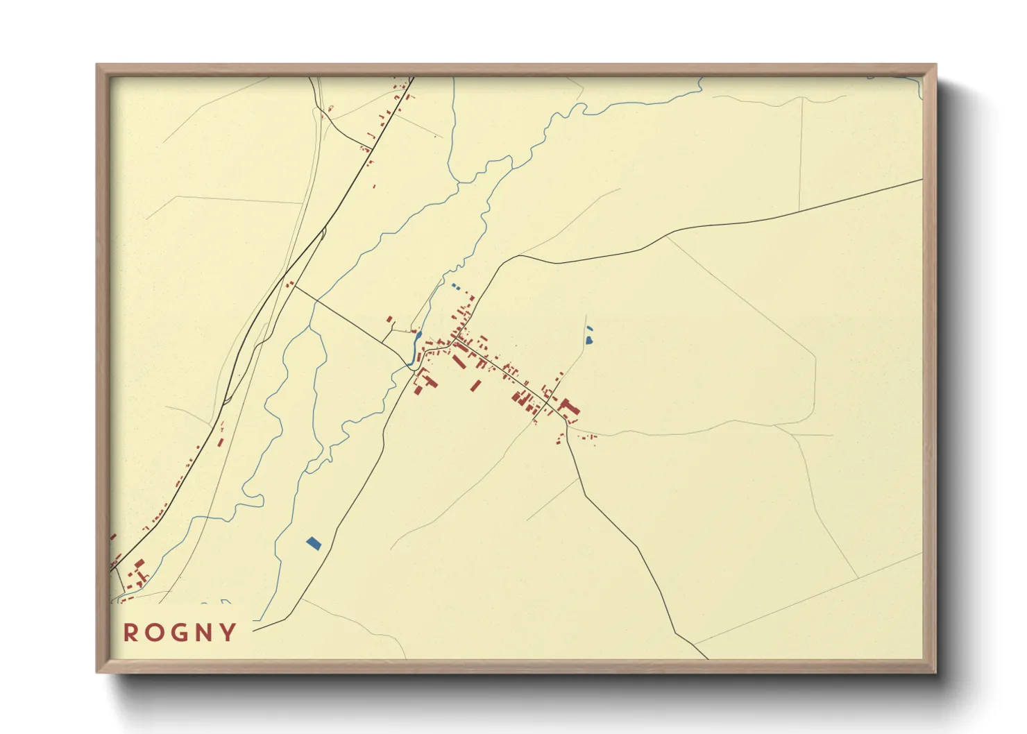 Une affiche de carte sur Rogny