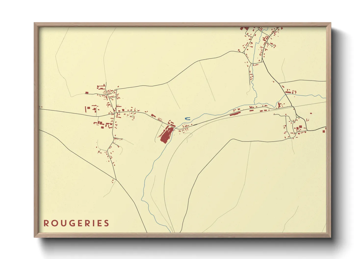Une affiche de carte sur Rougeries