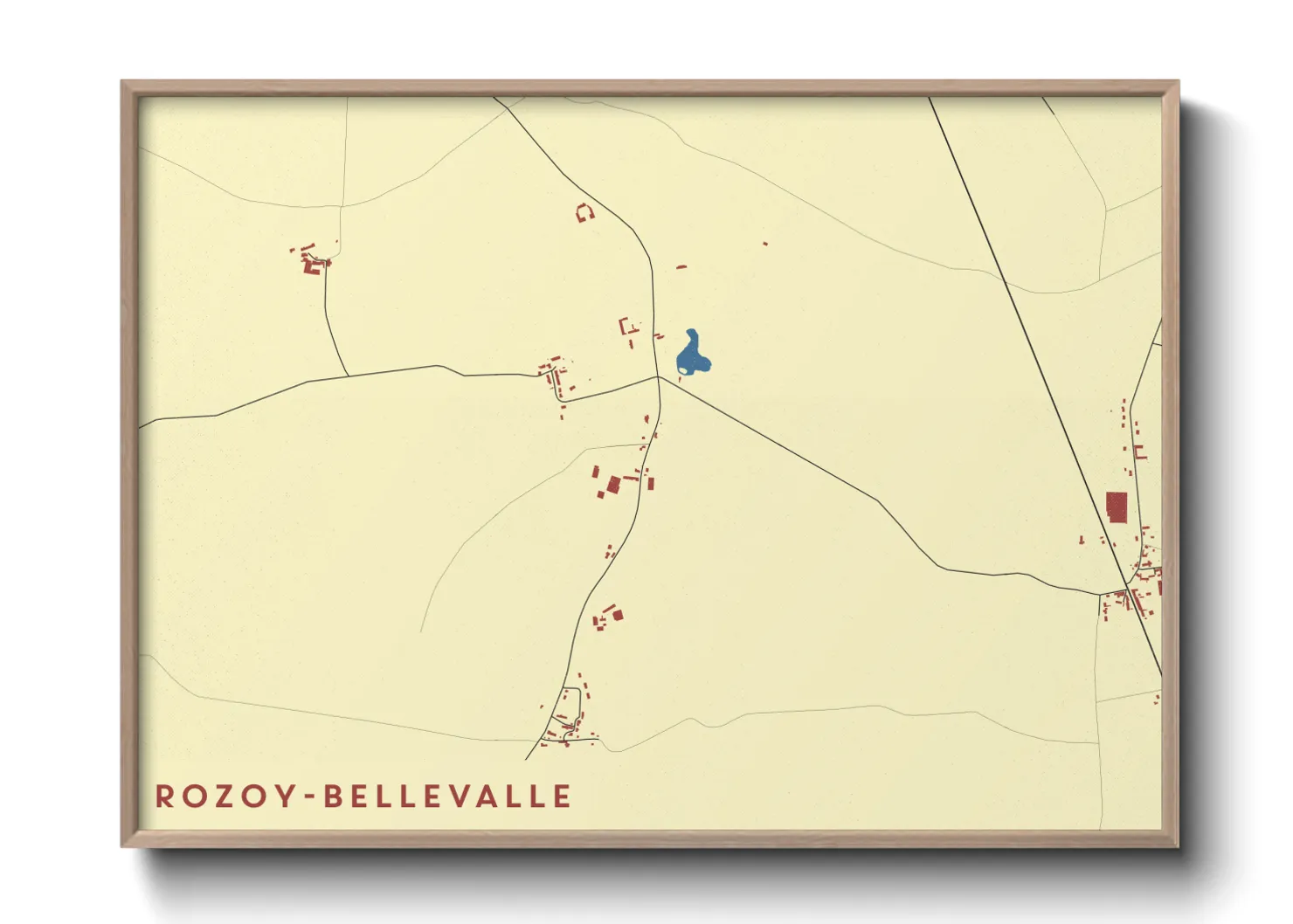 Une affiche de carte sur Rozoy-Bellevalle