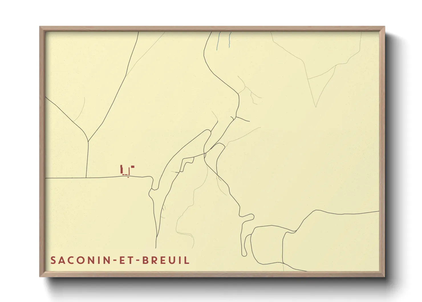 Une affiche de carte sur Saconin-et-Breuil