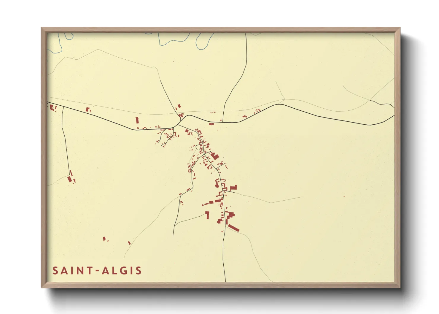 Une affiche de carte sur Saint-Algis