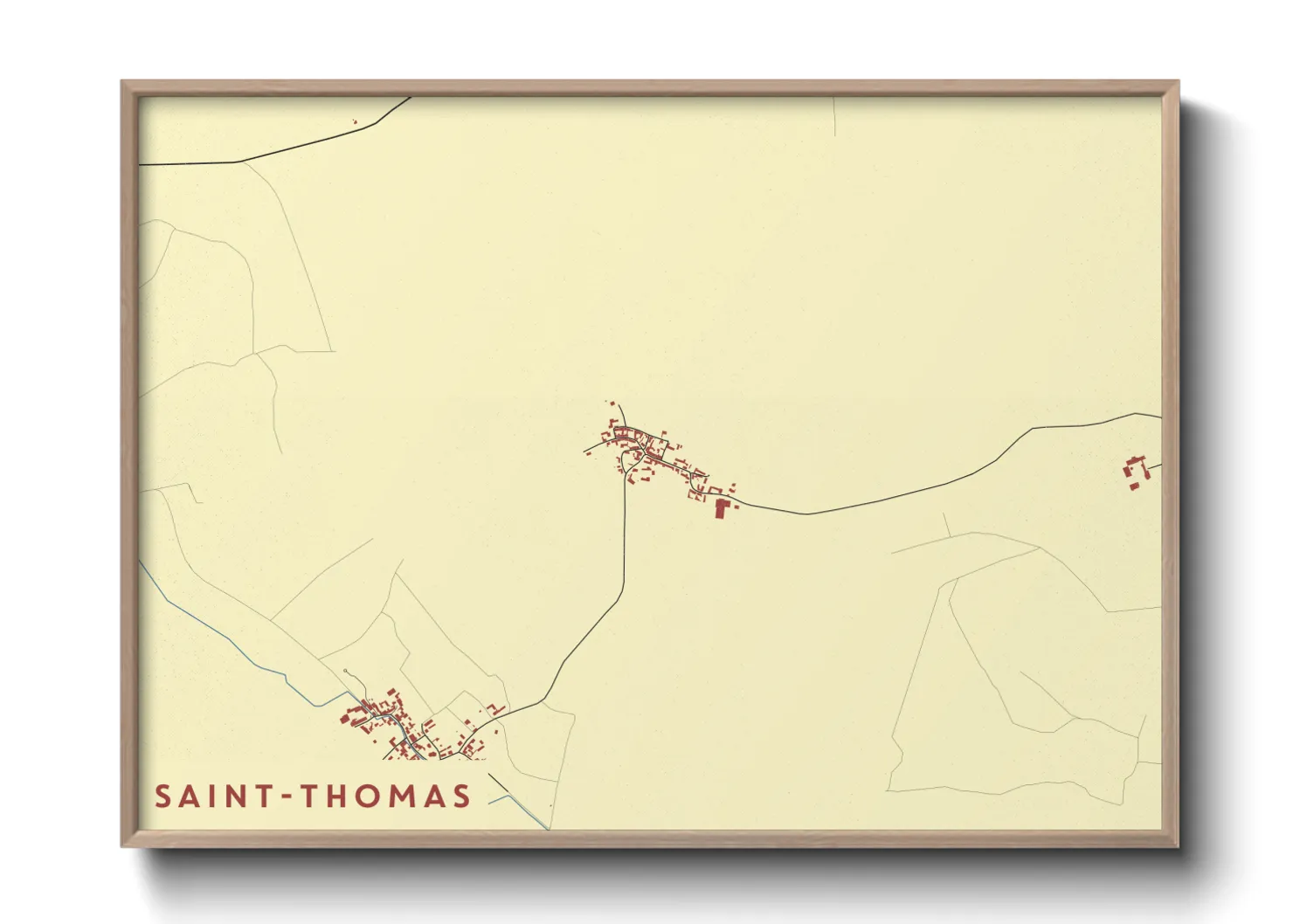 Une affiche de carte sur Saint-Thomas