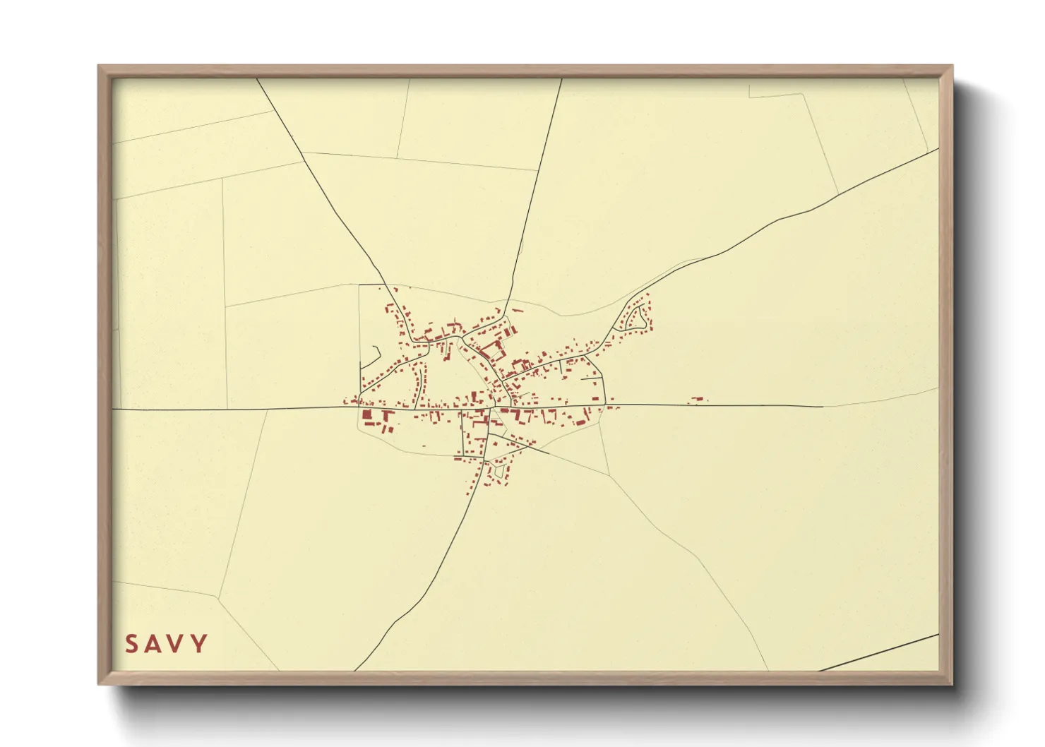 Une affiche de carte sur Savy