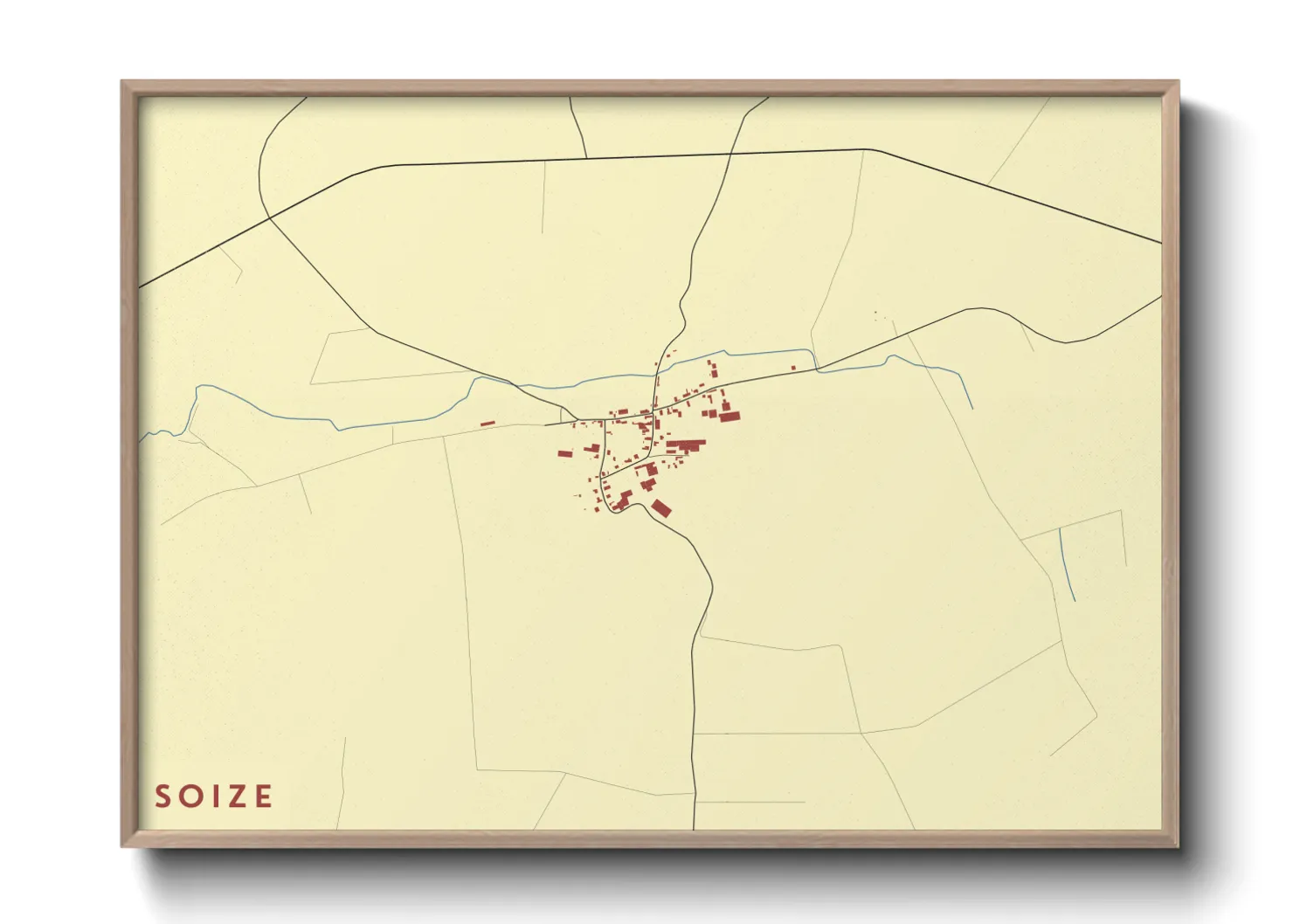 Une affiche de carte sur Soize