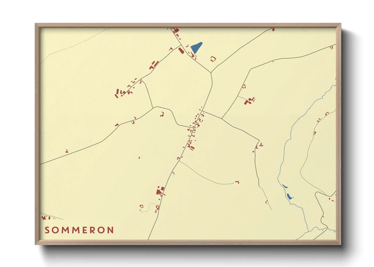 Une affiche de carte sur Sommeron