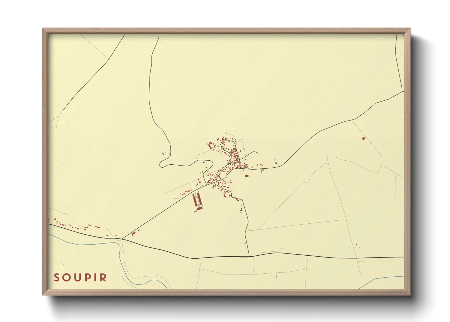 Une affiche de carte sur Soupir