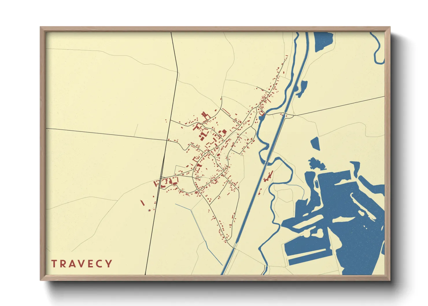 Une affiche de carte sur Travecy