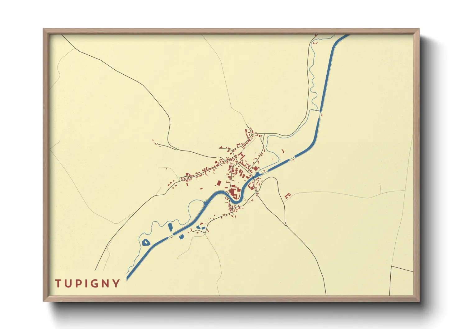 Une affiche de carte sur Tupigny