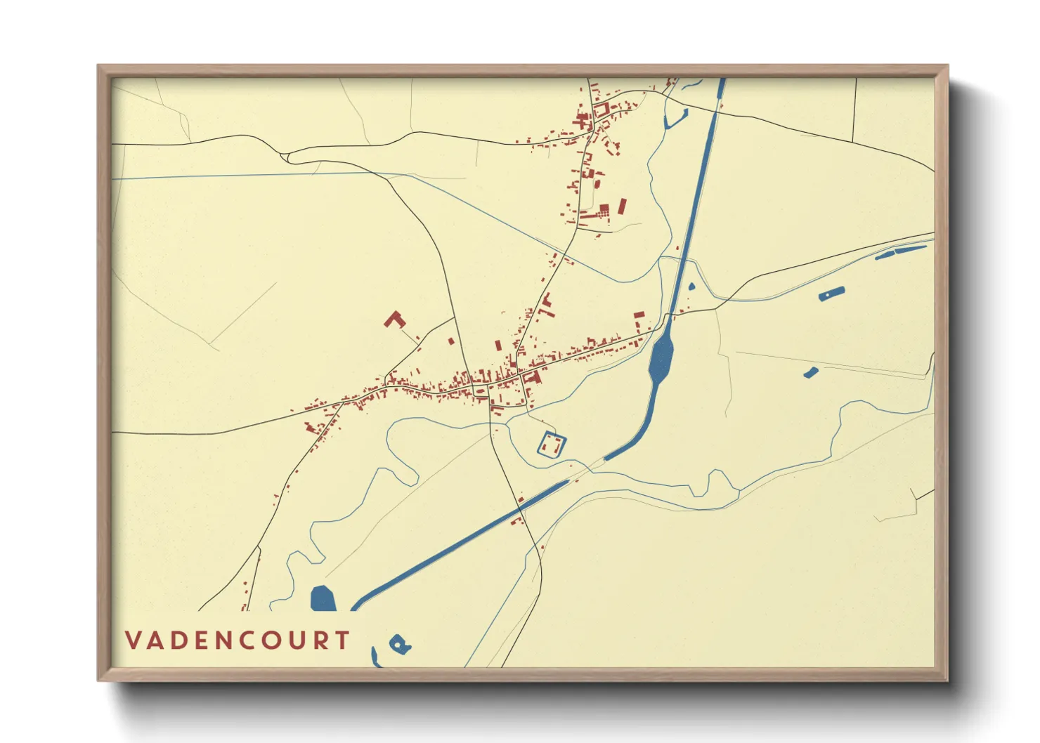 Une affiche de carte sur Vadencourt
