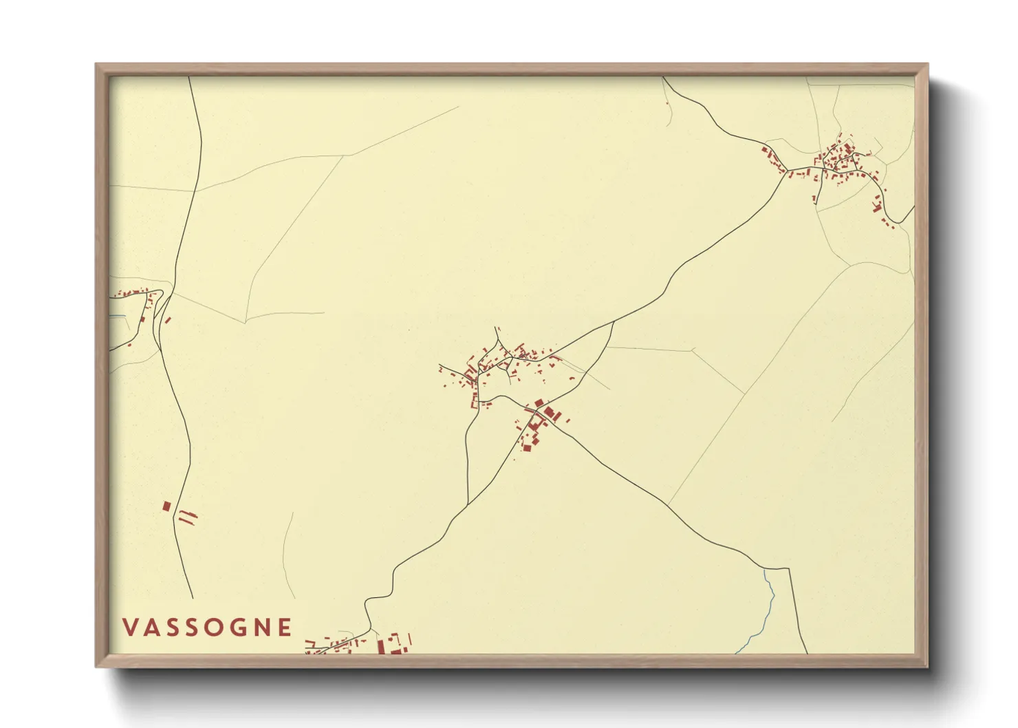 Une affiche de carte sur Vassogne