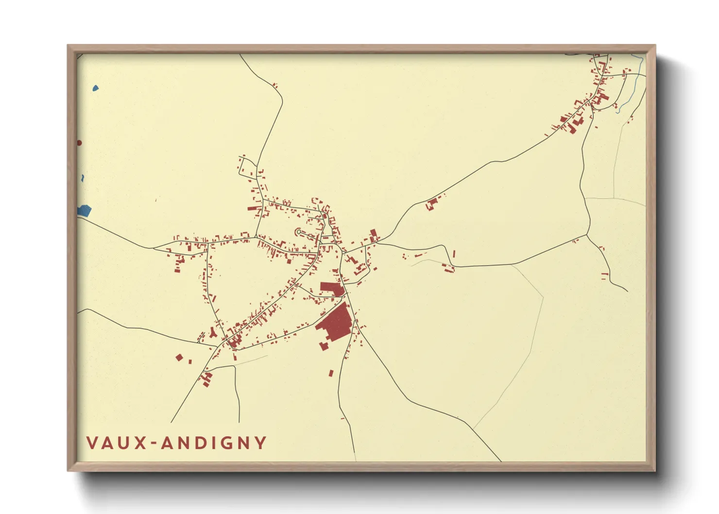 Une affiche de carte sur Vaux-Andigny