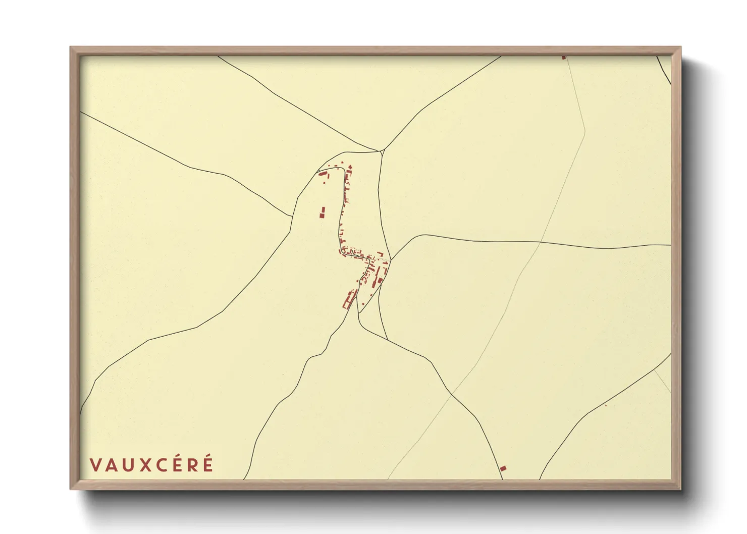 Une affiche de carte sur Vauxcéré