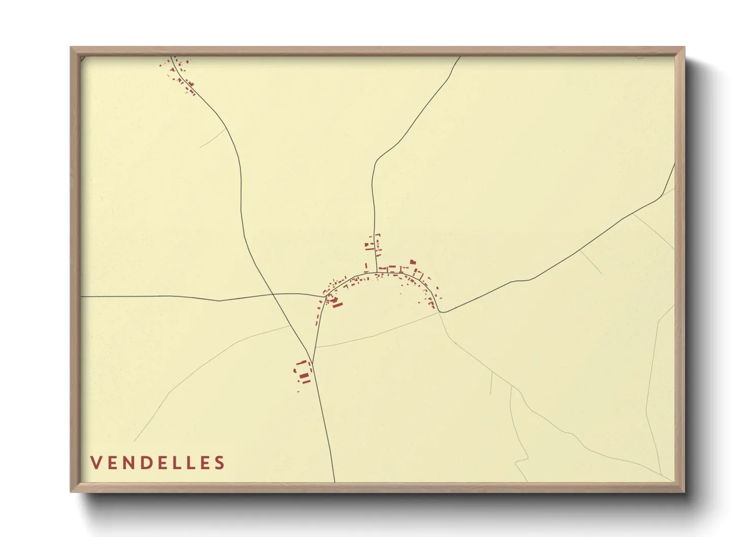 Une affiche de carte sur Vendelles