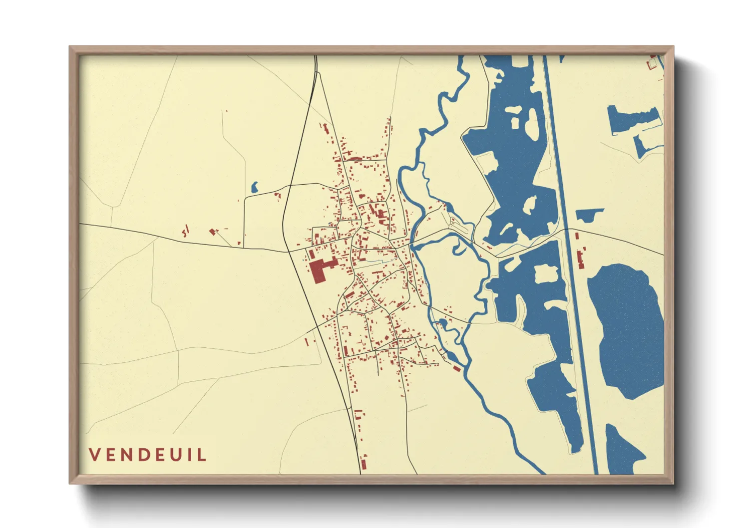 Une affiche de carte sur Vendeuil