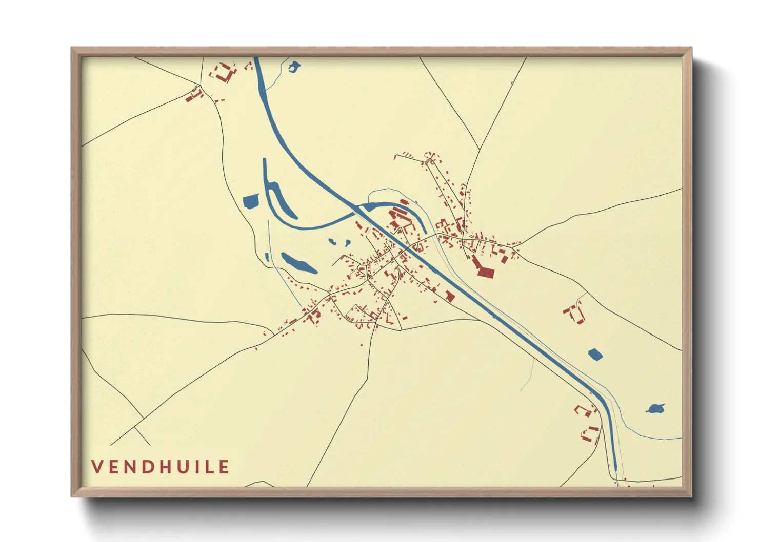 Une affiche de carte sur Vendhuile