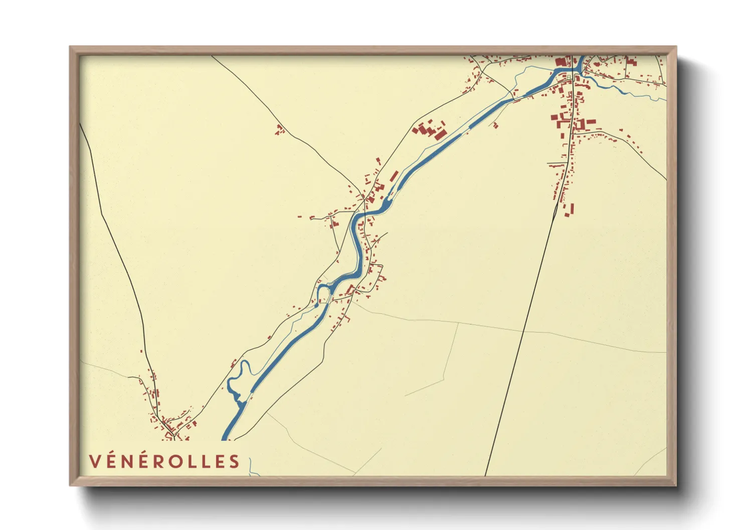 Une affiche de carte sur Vénérolles