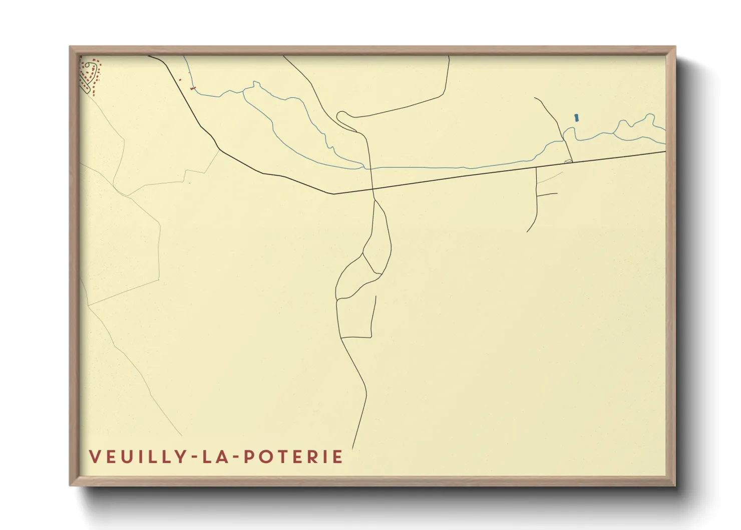 Une affiche de carte sur Veuilly-la-Poterie