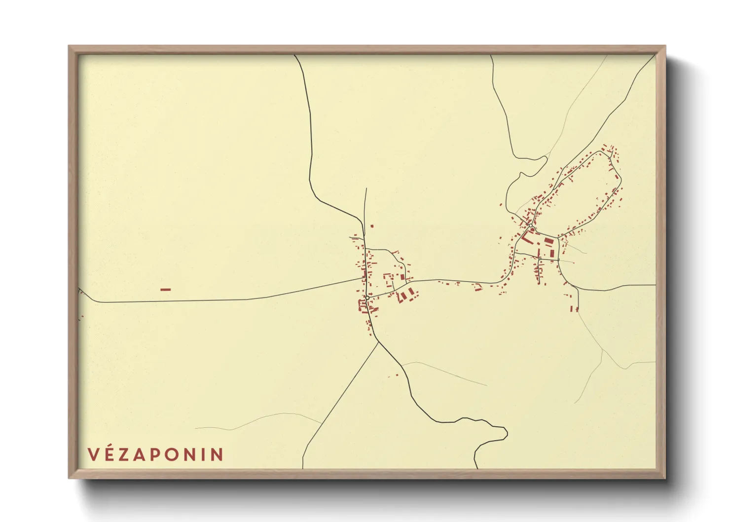 Une affiche de carte sur Vézaponin