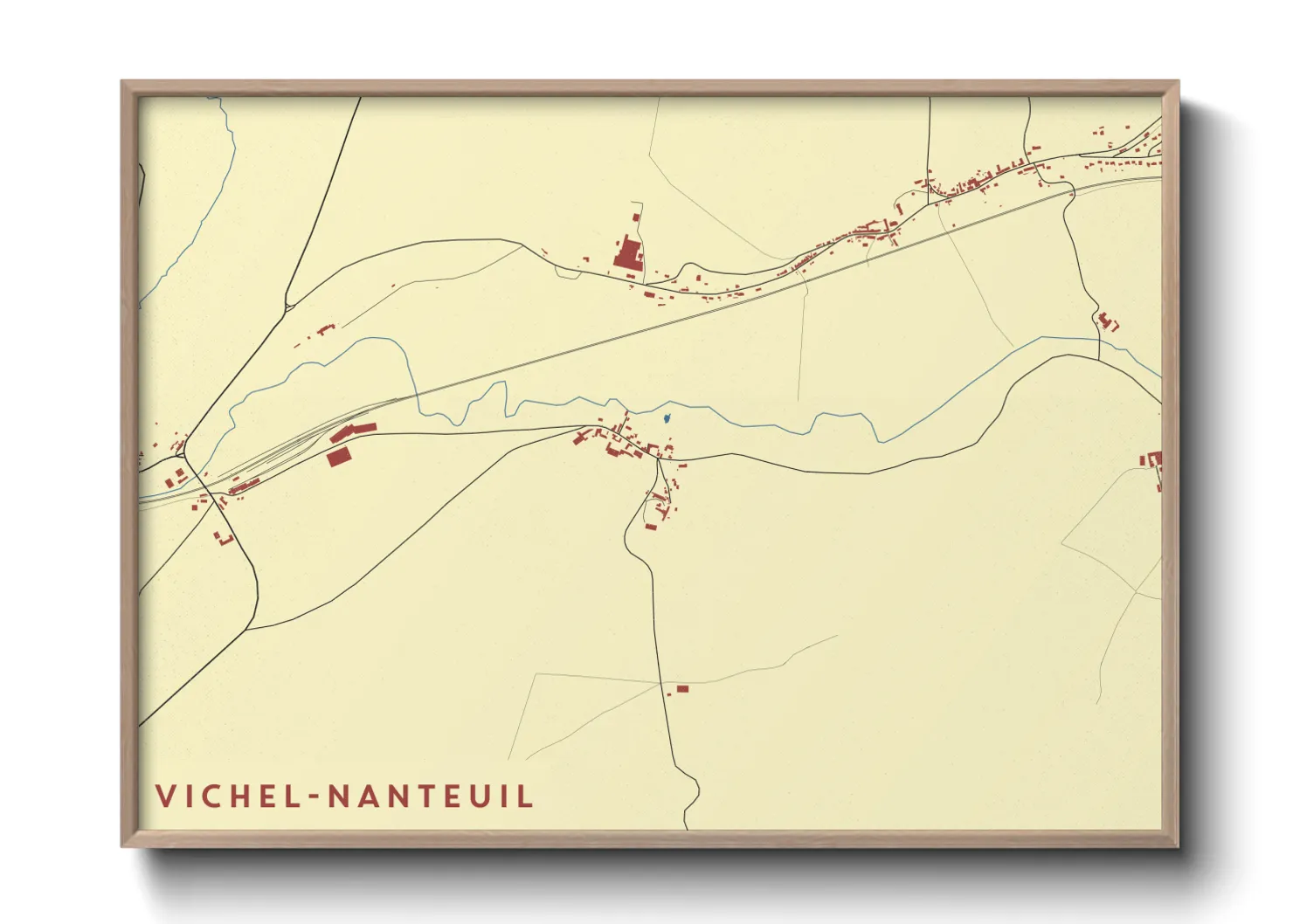 Une affiche de carte sur Vichel-Nanteuil