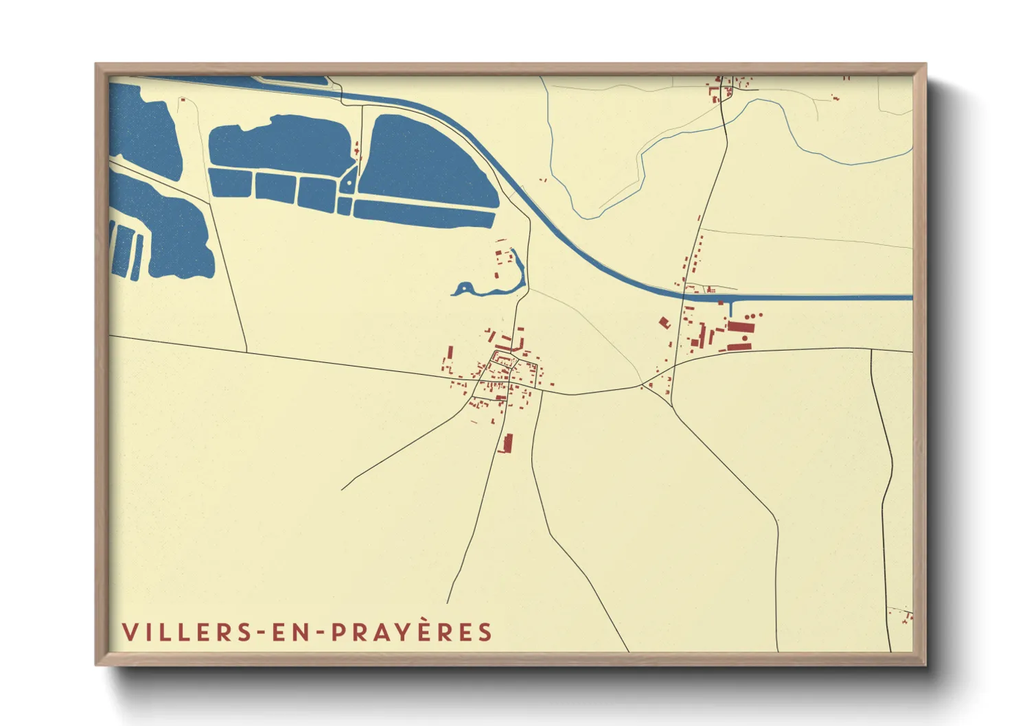 Une affiche de carte sur Villers-en-Prayères