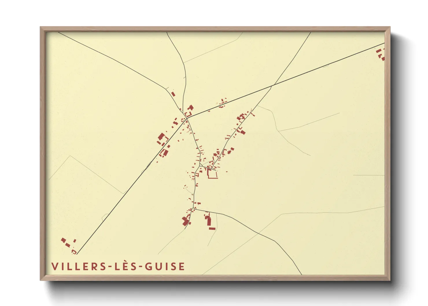 Une affiche de carte sur Villers-lès-Guise