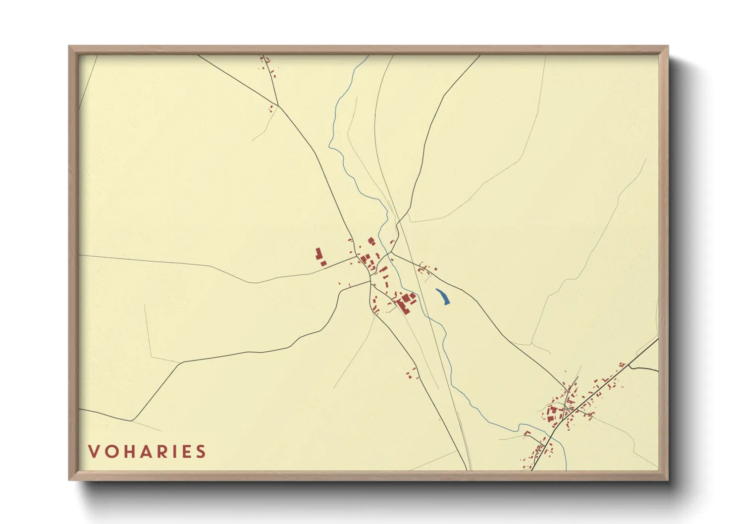 Une affiche de carte sur Voharies