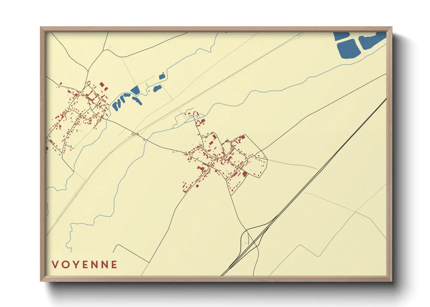 Une affiche de carte sur Voyenne