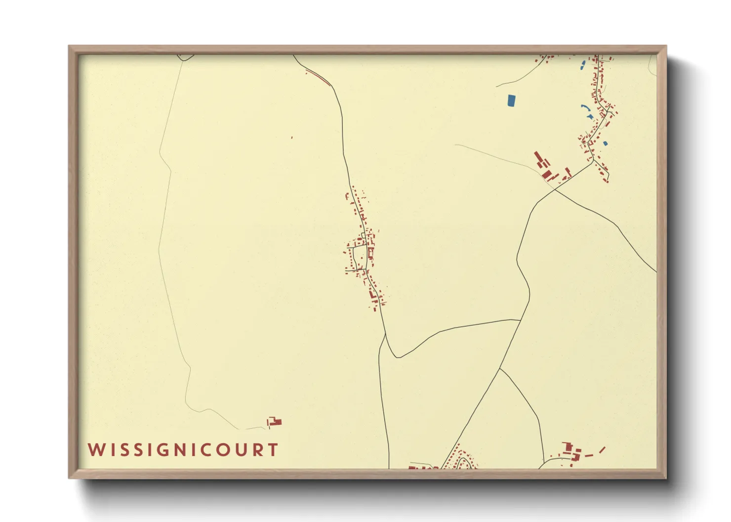 Une affiche de carte sur Wissignicourt