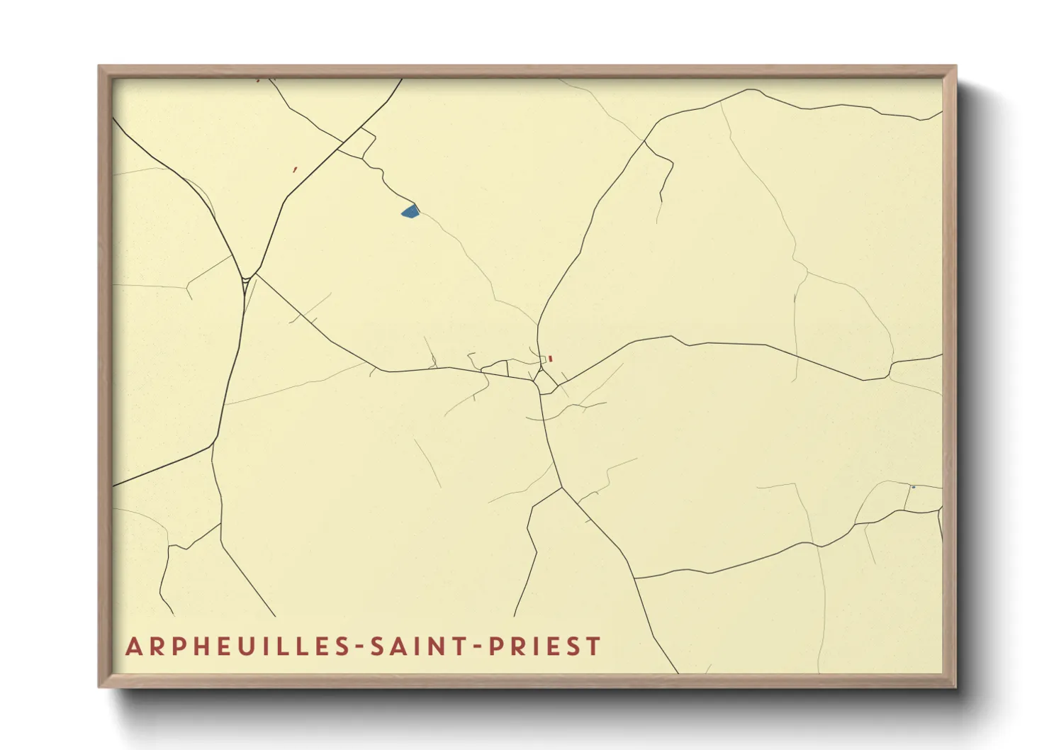 Une affiche de carte sur Arpheuilles-Saint-Priest