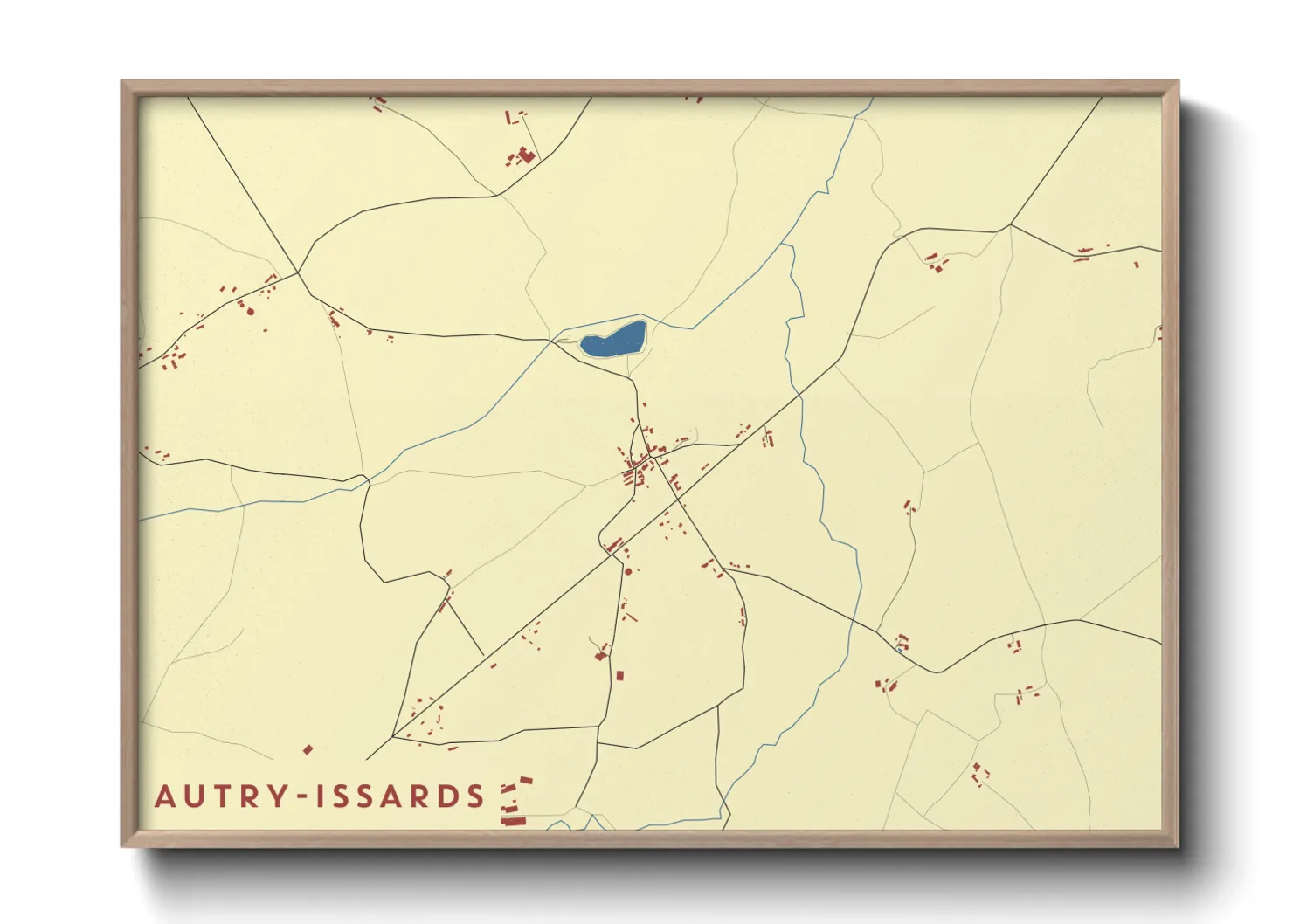 Une affiche de carte sur Autry-Issards