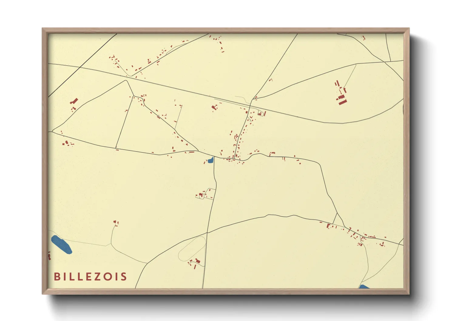 Une affiche de carte sur Billezois