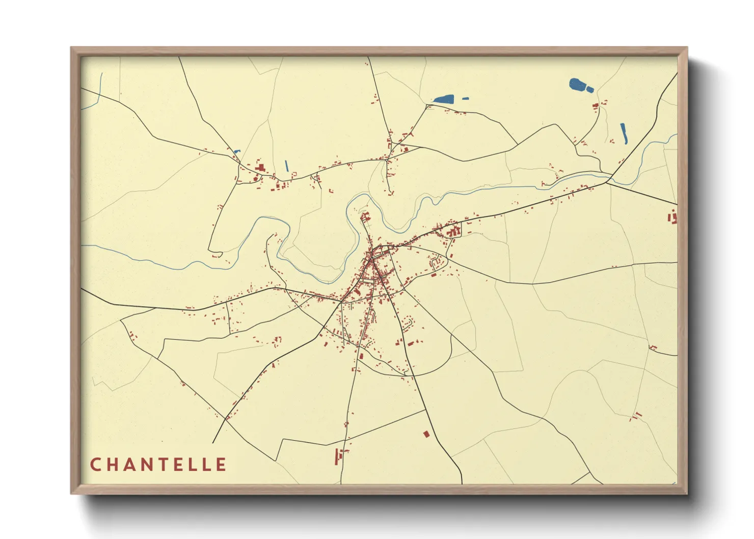 Une affiche de carte sur Chantelle