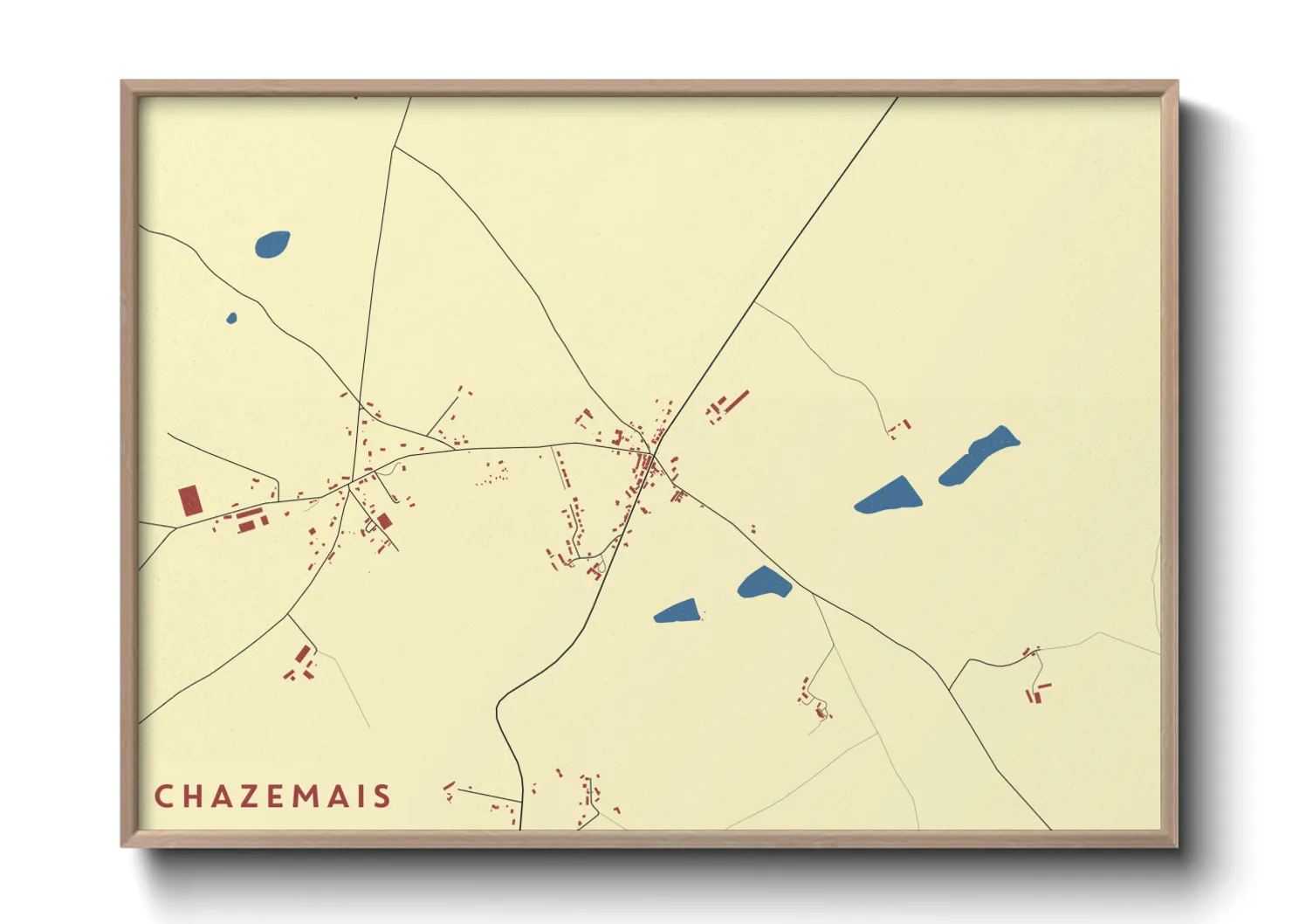 Une affiche de carte sur Chazemais