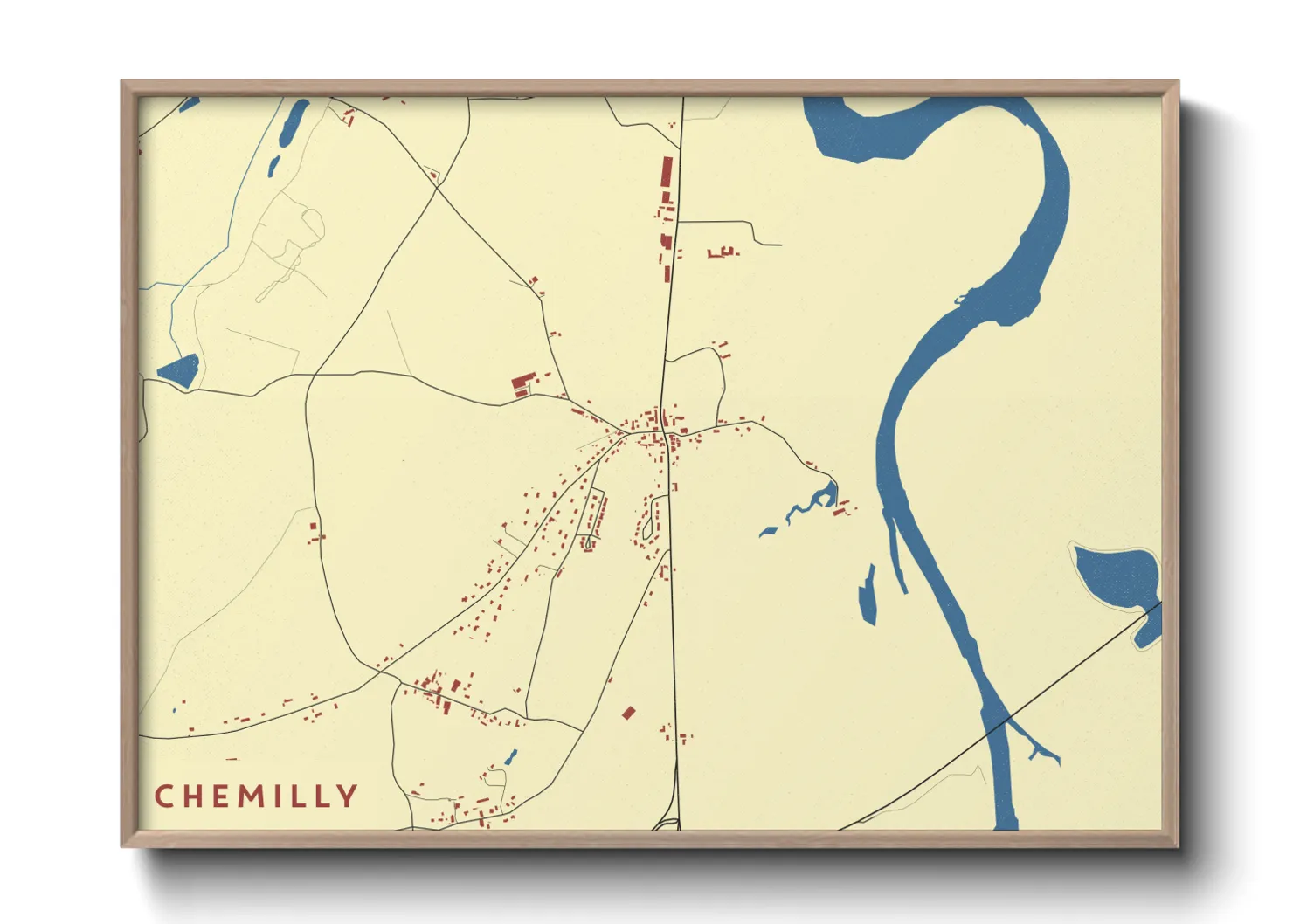 Une affiche de carte sur Chemilly