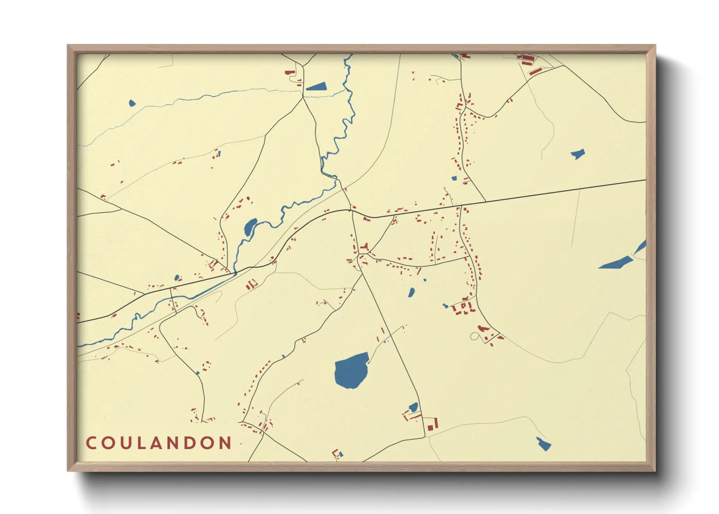 Une affiche de carte sur Coulandon