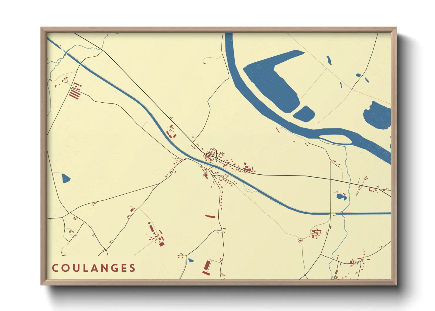 Une affiche de carte sur Coulanges